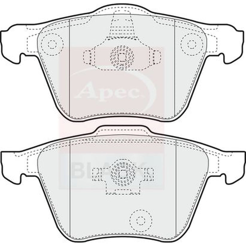 Apec Black Front Brake Pad Set fits Volvo XC90 I 2002-2014 2.5 3.2