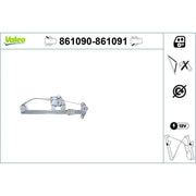 Valeo Electric Window Regulator Lifter Left Rear 861090