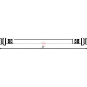 Apec Brake Hydraulic Hose Line Rear fits Nissan Micra II 1992-2003 1.0 1.3 1.4