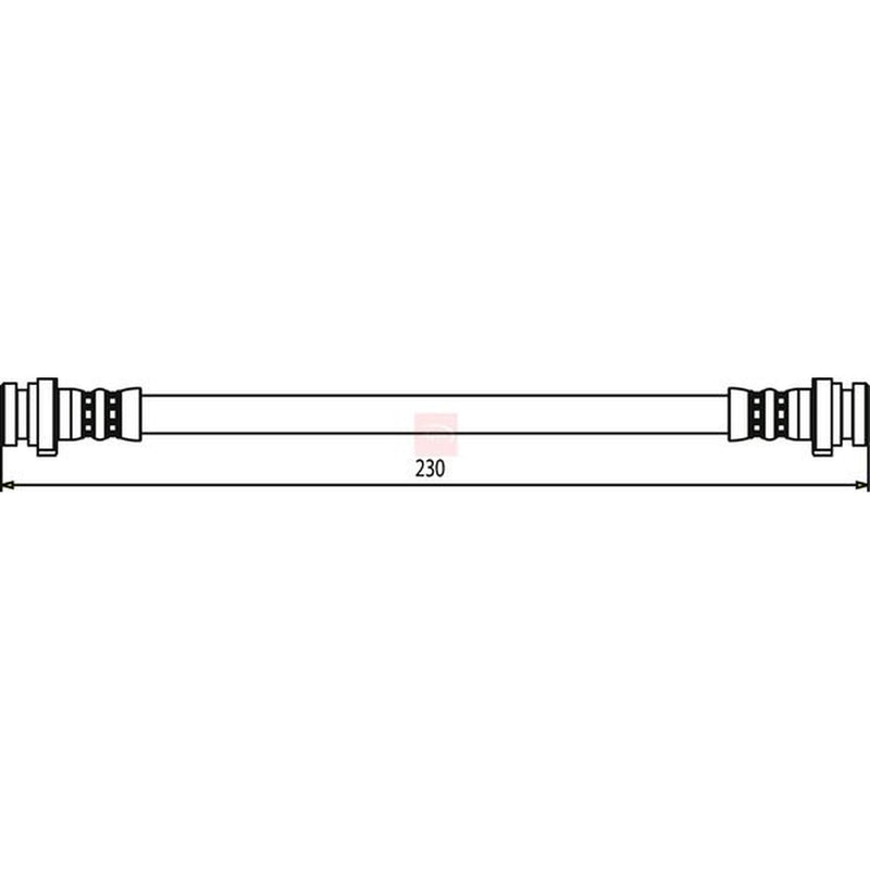 Apec Brake Hydraulic Hose Line Rear fits Nissan Micra II 1992-2003 1.0 1.3 1.4