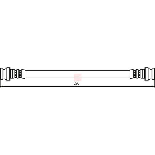 Apec Brake Hydraulic Hose Line Rear fits Nissan Micra II 1992-2003 1.0 1.3 1.4
