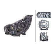 Hella Headlight Headlamp H7/H1 Right fits Ford Focus III 2010-2020
