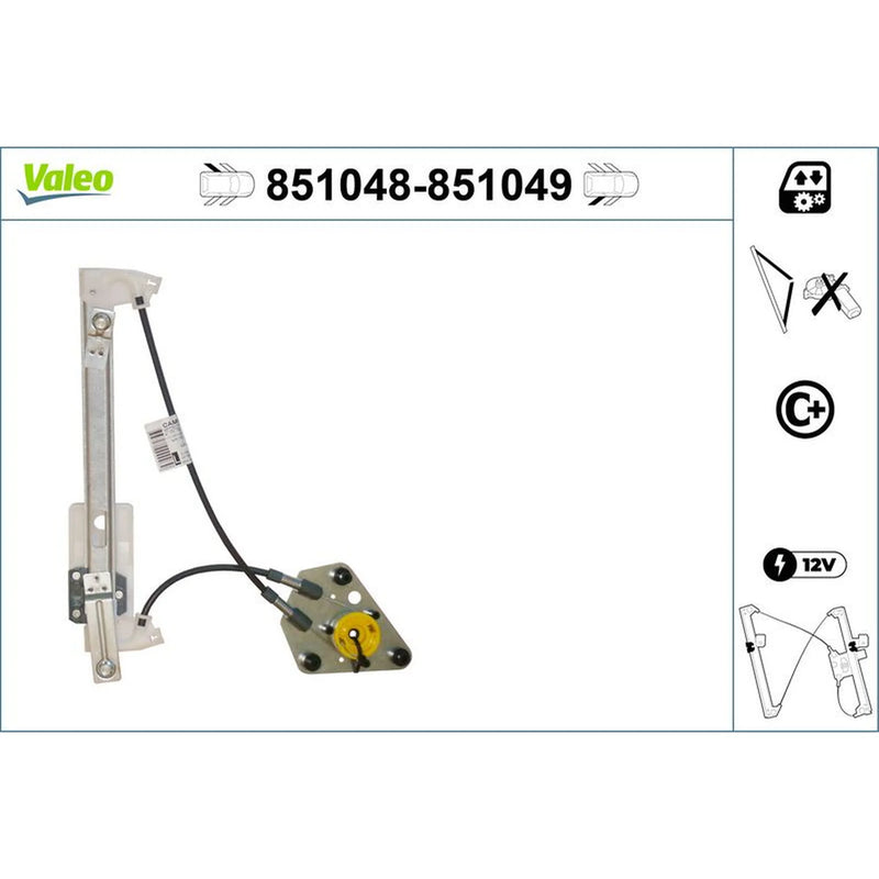 Valeo Electric Window Regulator Lifter Left Rear 851048