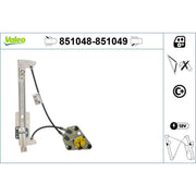 Valeo Electric Window Regulator Lifter Right Rear 851049