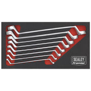 Sealey Offset Double End Ring Spanner Set 8pc Metric AK63257 Sealey - Dynamic Drive