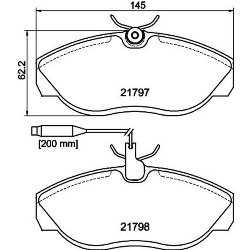 Mintex Front Brake Pad Set fits Citroën Relay I 1994-2002 1.9 2.0 2.5 2.8