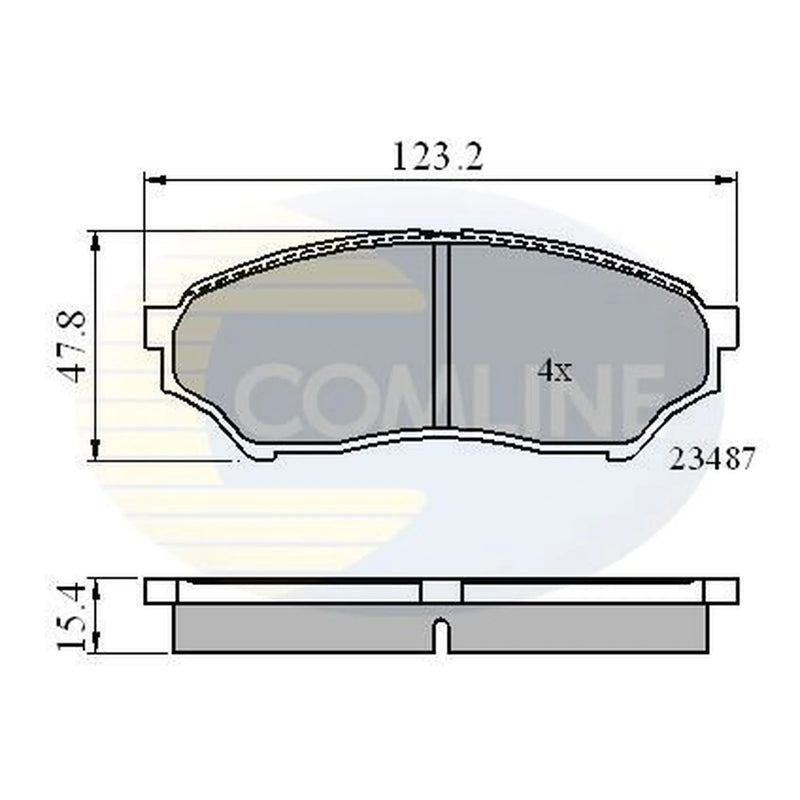 Comline 4 x Front Brake Pad Set fits Mitsubishi Pajero Mini I 1994-2012 0.7