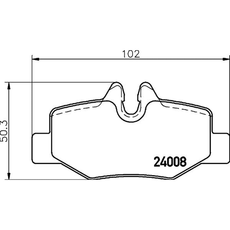 Mintex Rear Brake Pad Set fits Mercedes-Benz Viano 2003-2007