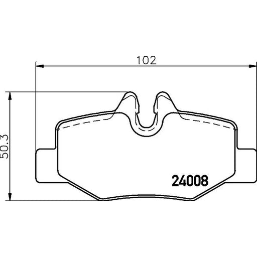 DON Rear Brake Pad Set fits Mercedes-Benz Viano 2003-2007