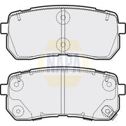NAPA Rear Brake Pad Set fits Kia Sorento III 2015-2020 2.2