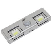 Sealey Auto 8 LED Light with PIR Sensor 3 x AA Cell GL93 Sealey  - Dynamic Drive
