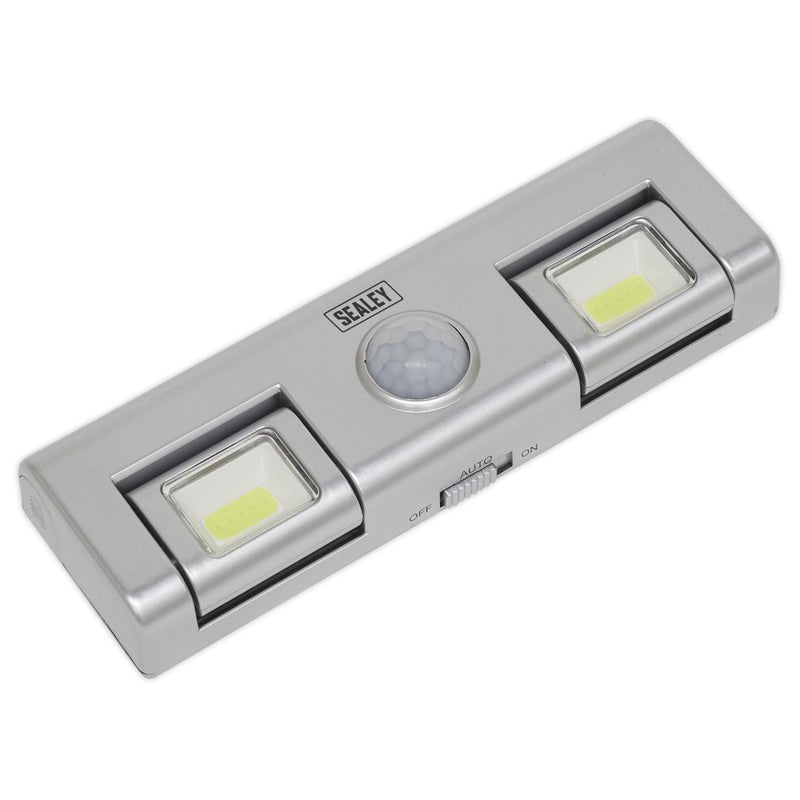 Sealey Auto 8 LED Light with PIR Sensor 3 x AA Cell GL93 Sealey  - Dynamic Drive