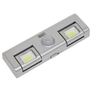 Sealey Auto Light 1W COB LED with PIR Sensor 3 x AA Cell GL93 Sealey - Dynamic Drive