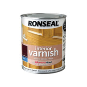 Ronseal Interior Varnish Quick Dry Satin Deep Mahogany 750ml Ronseal - Dynamic Drive