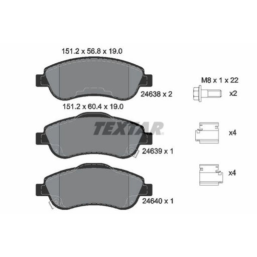 Textar Front Brake Pad Set 2463801