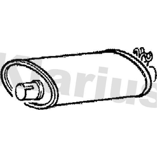 Klarius Box With Tail Pipe Rear fits Volvo 740 1984-1992 2.0 2.3