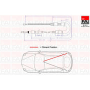 FAI Handbrake Cable Right Rear FBC0015