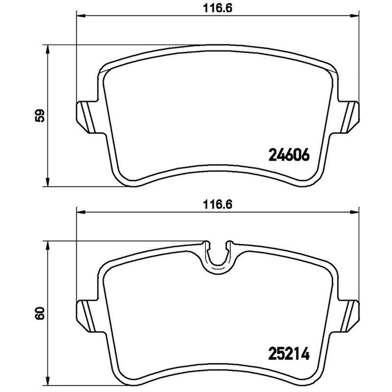 Brembo 4 x Rear Brake Pad Set fits Audi A4 B8 2012-2015