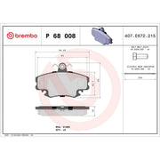 Brembo 4 x Front Brake Pad Set fits Alpine A610 1991-1995 3.0