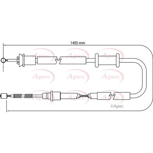 Apec Handbrake Cable Left Rear fits Ford Ka 2008-2016 1.2 1.3