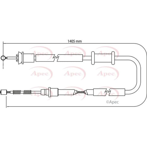 Apec Handbrake Cable Left Rear CAB1160