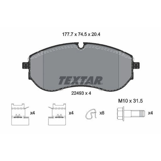 Textar Front Brake Pad Set 2249301