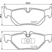 Brembo 4 x Rear Brake Pad Set fits BMW 1 2006-2013
