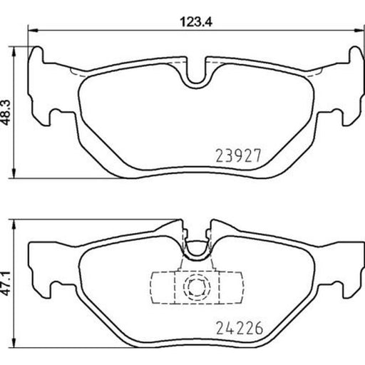 Brembo 4 x Rear Brake Pad Set fits BMW 1 2006-2013