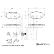 Blue Print Rear Brake Pad Set fits Alfa Romeo Junior 2024 on