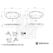 Blue Print Rear Brake Pad Set ADBP420126