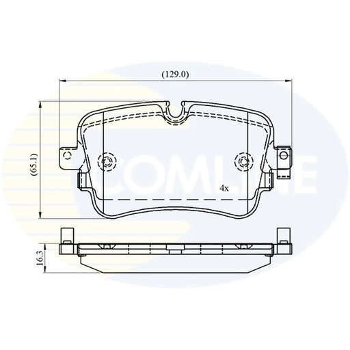 Comline 4 x Rear Brake Pad Set fits Audi A6 Allroad C8 2019 on
