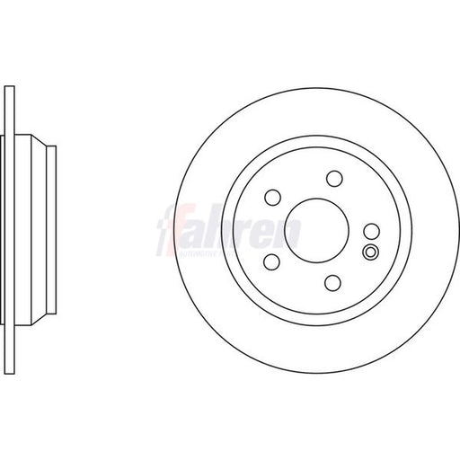 Fahren 2 x Solid Rear Brake Discs FBD6198-x2