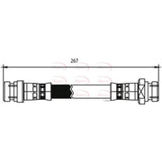 Apec Brake Hydraulic Hose Line Rear fits Hyundai Accent 1994-2000 1.3 1.5