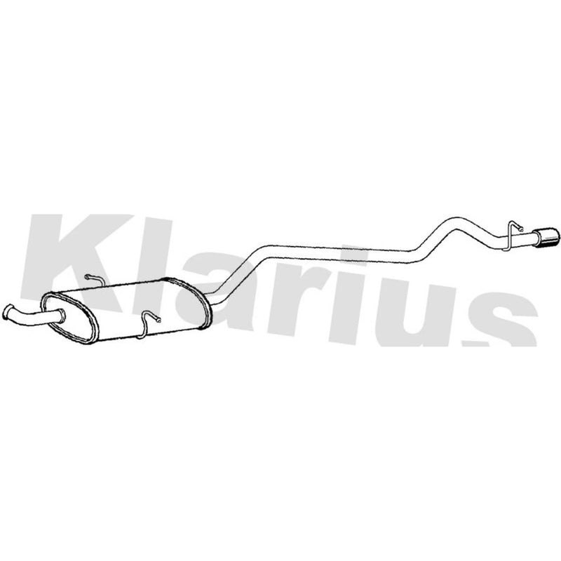 Klarius Box With Tail Pipe Rear fits Mercedes-Benz A-Class 2004-2012