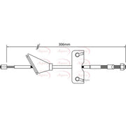 Apec Handbrake Cable Left Rear fits Hyundai I10 I 2007-2013 1.1 1.2