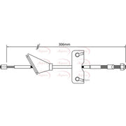 Apec Handbrake Cable Left Rear CAB1165