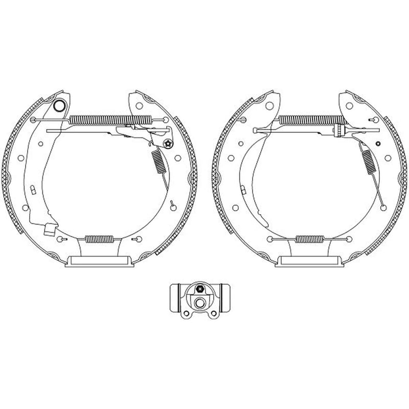 Mintex Brake Shoe Set Axle Kit fits Peugeot 405 1992-1999 1.4 1.6 1.8 1.9 2.0