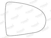 Summit Stick-On Standard Mirror Glass fits Mitsubishi Colt 04 on RHS Summit - Bars 4 Cars