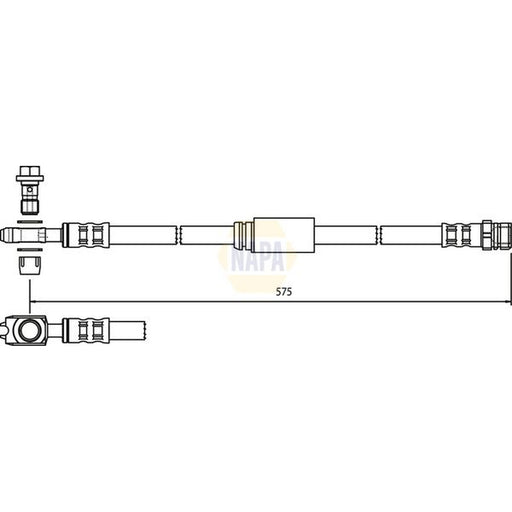 NAPA Brake Hydraulic Hose Line Front fits Audi A3 2003-2013