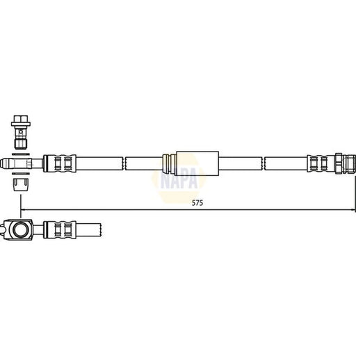 NAPA Brake Hydraulic Hose Line Front NBH1003