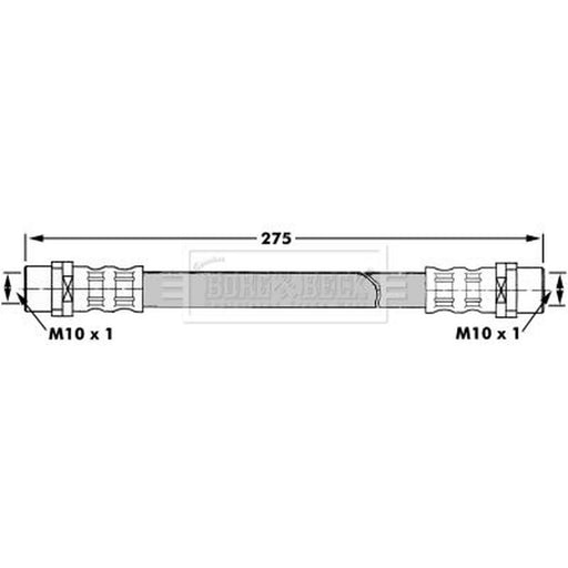 Borg & Beck Brake Hydraulic Hose Line inner BBH7306