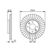 Bosch 2 x Vented Brake Discs