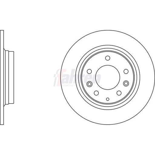 Fahren 2 x Solid Rear Brake Discs FBD6021-x2