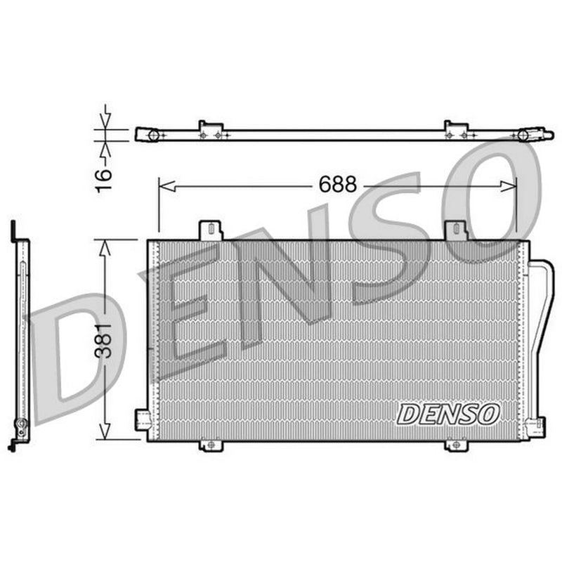 Denso Air Conditioning Condenser fits Opel Arena 1997-2001 1.9