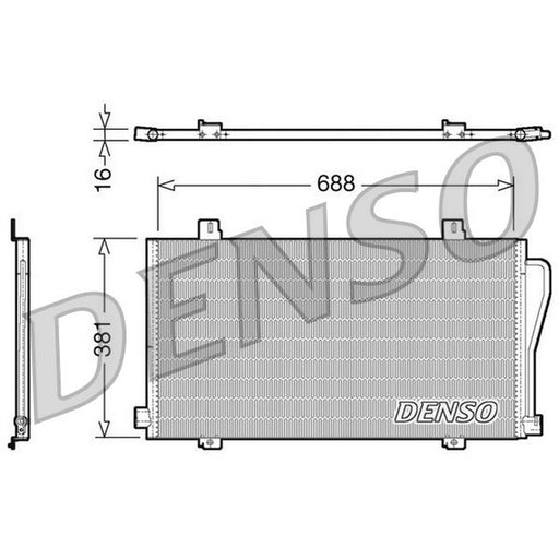 Denso Air Conditioning Condenser fits Opel Arena 1997-2001 1.9