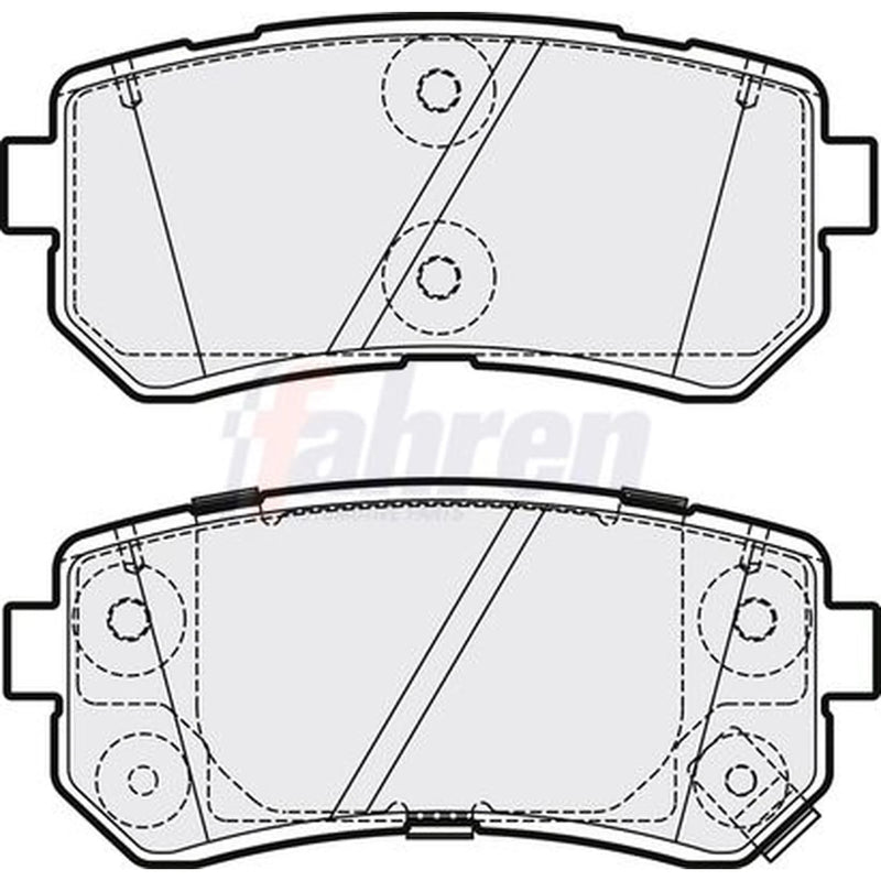 Fahren Front & Rear Brake Discs & Pads fits Kia Soul II 2016-2018 1.6