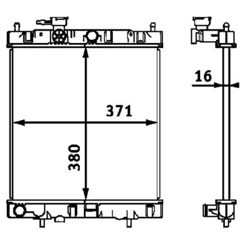 Mahle Engine Radiator fits Nissan Micra II 1992-2000 1.0 1.3