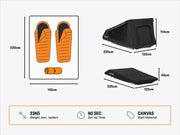 TentBox GO 2 Persone Lightweight Roof Tent 4 Season TENTBOX - Bars 4 Cars