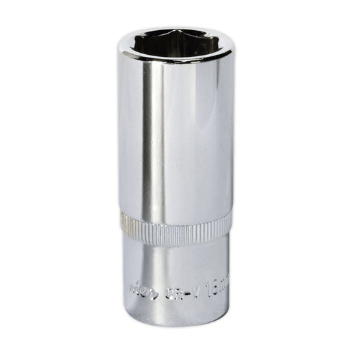 Sealey WallDrive Socket 18mm Deep 3/8"Sq Drive Fully Polished SP3818D Sealey - Dynamic Drive