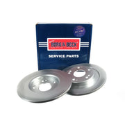 Borg & Beck Front & Rear Brake Discs & Pads fits Honda Civic IX Tourer 2014-2016